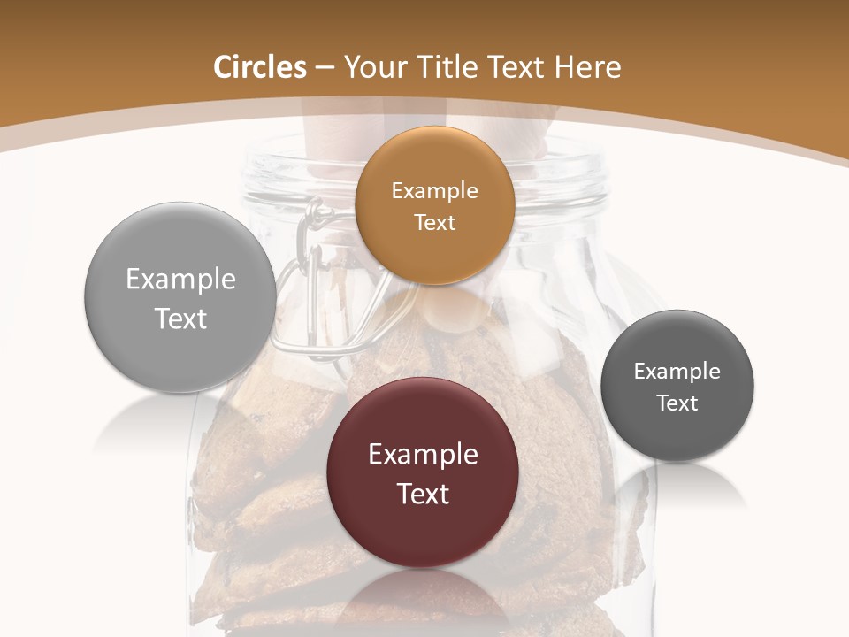 A Hand Taking Cookies From A Glass Jar On White Background PowerPoint Template