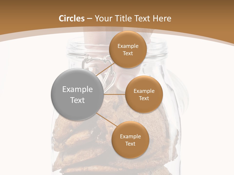 A Hand Taking Cookies From A Glass Jar On White Background PowerPoint Template