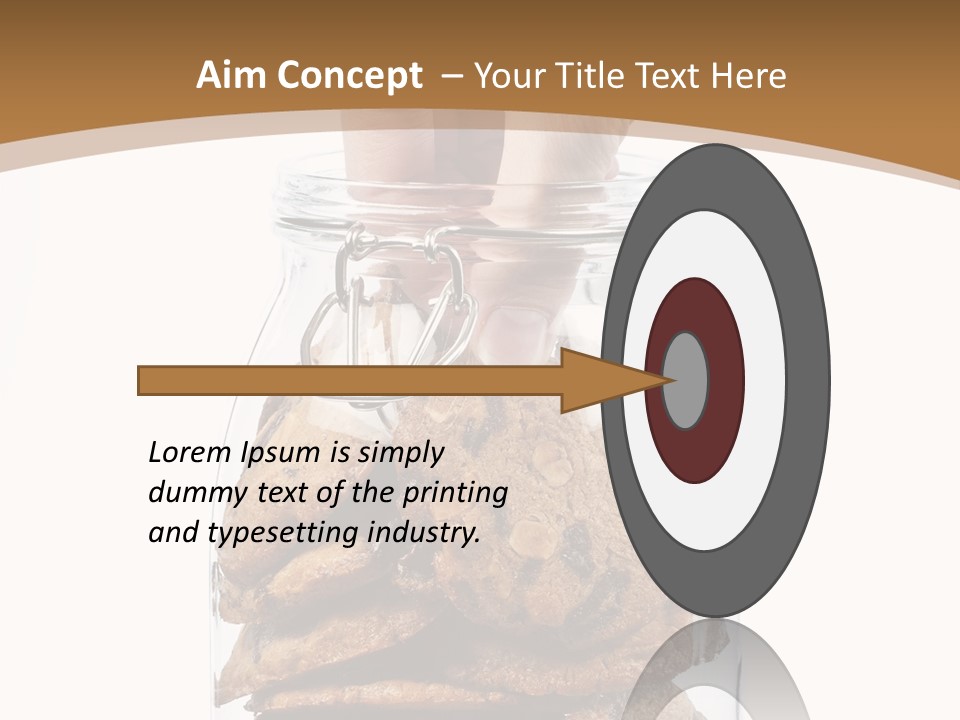 A Hand Taking Cookies From A Glass Jar On White Background PowerPoint Template