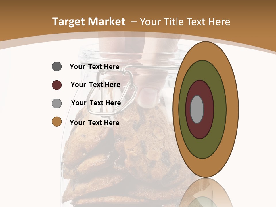 A Hand Taking Cookies From A Glass Jar On White Background PowerPoint Template