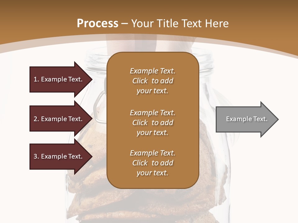 A Hand Taking Cookies From A Glass Jar On White Background PowerPoint Template