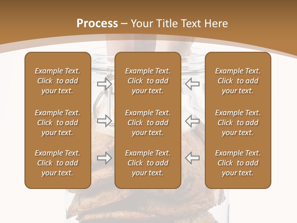 A Hand Taking Cookies From A Glass Jar On White Background PowerPoint Template