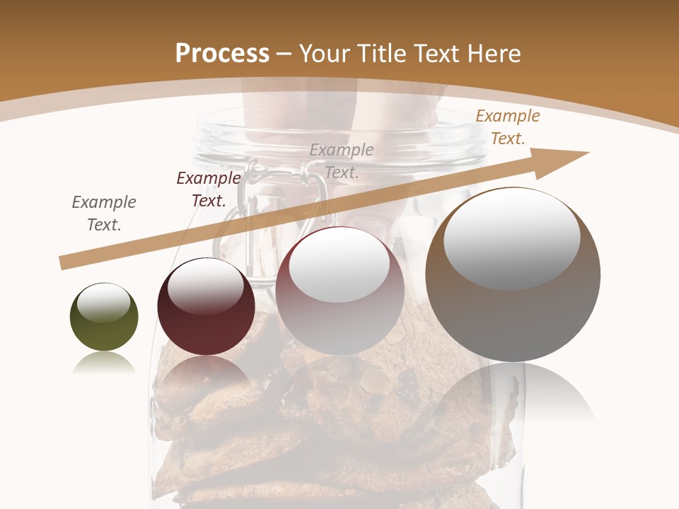 A Hand Taking Cookies From A Glass Jar On White Background PowerPoint Template