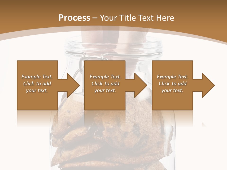 A Hand Taking Cookies From A Glass Jar On White Background PowerPoint Template