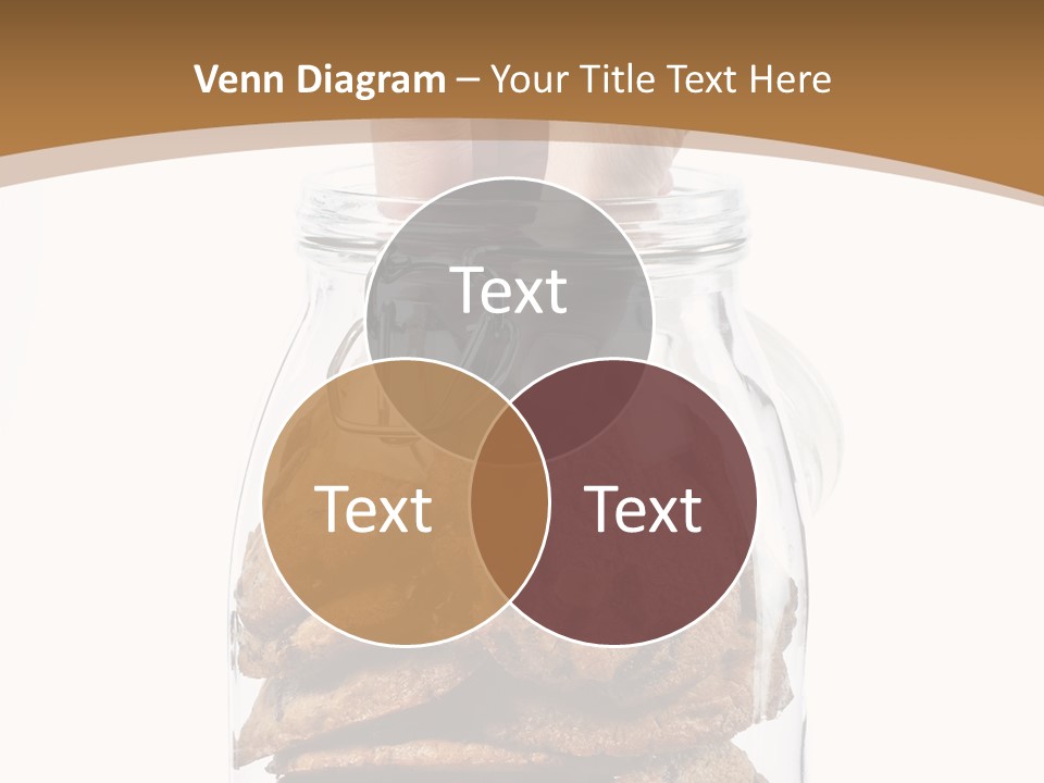 A Hand Taking Cookies From A Glass Jar On White Background PowerPoint Template