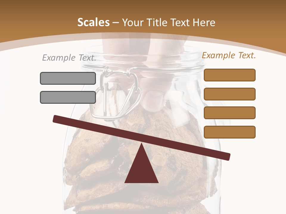 A Hand Taking Cookies From A Glass Jar On White Background PowerPoint Template