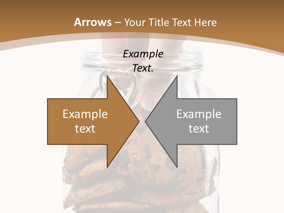 A Hand Taking Cookies From A Glass Jar On White Background PowerPoint Template