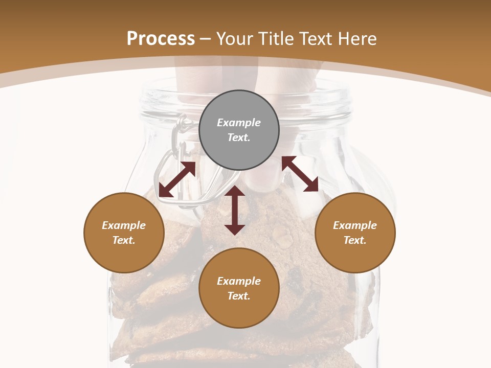 A Hand Taking Cookies From A Glass Jar On White Background PowerPoint Template