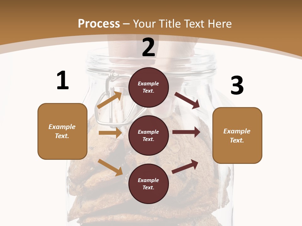 A Hand Taking Cookies From A Glass Jar On White Background PowerPoint Template