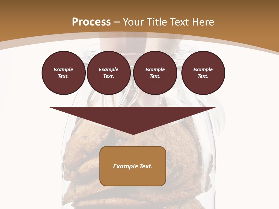 A Hand Taking Cookies From A Glass Jar On White Background PowerPoint Template