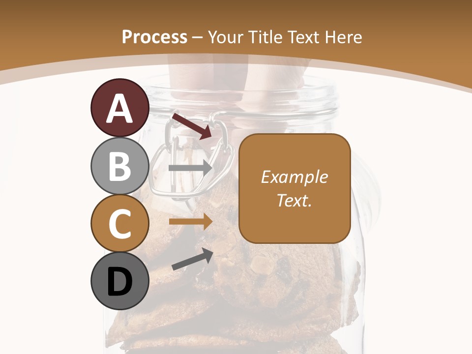 A Hand Taking Cookies From A Glass Jar On White Background PowerPoint Template