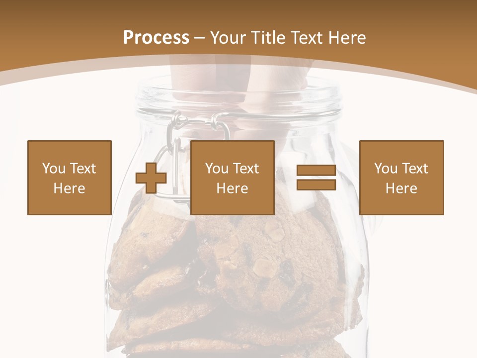 A Hand Taking Cookies From A Glass Jar On White Background PowerPoint Template