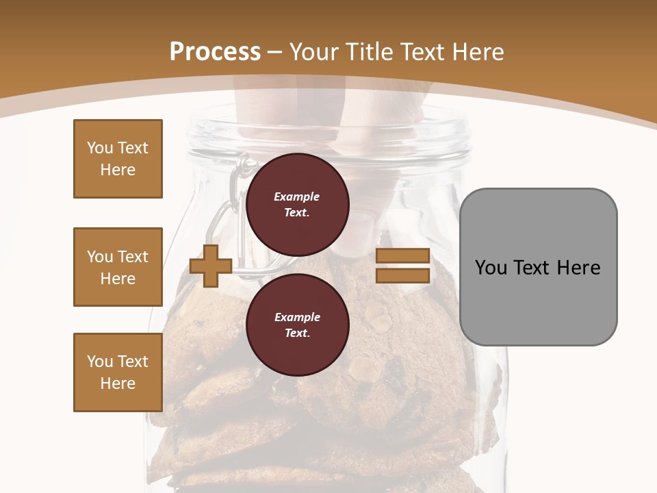 A Hand Taking Cookies From A Glass Jar On White Background PowerPoint Template