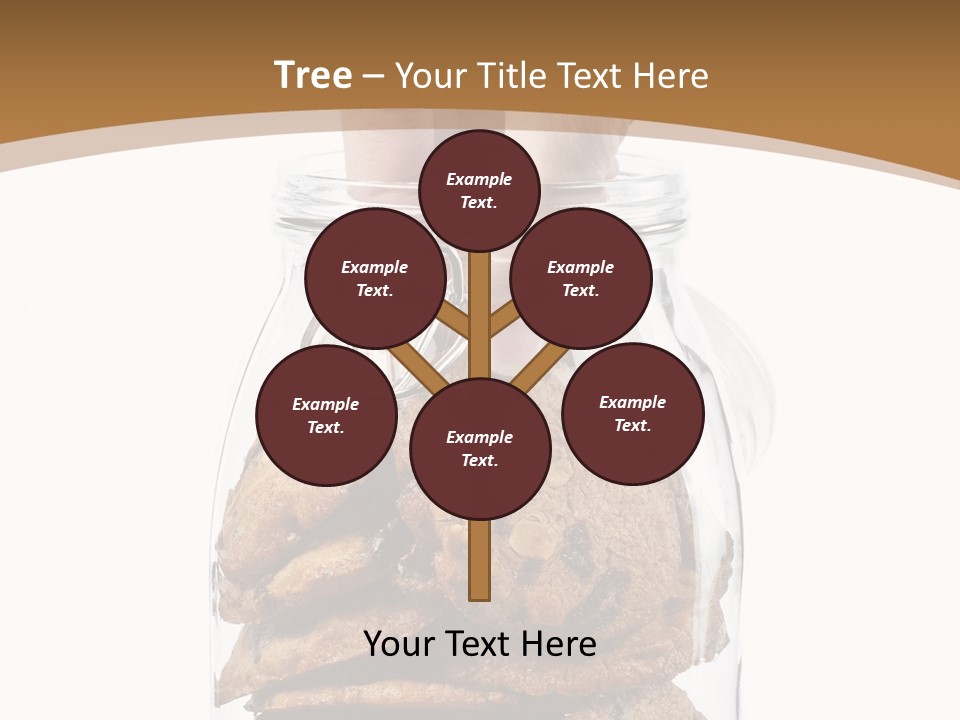 A Hand Taking Cookies From A Glass Jar On White Background PowerPoint Template