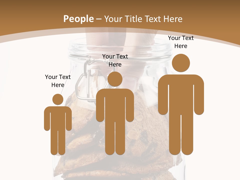 A Hand Taking Cookies From A Glass Jar On White Background PowerPoint Template