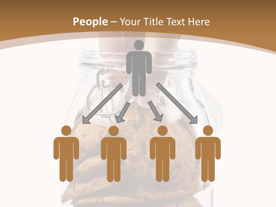 A Hand Taking Cookies From A Glass Jar On White Background PowerPoint Template