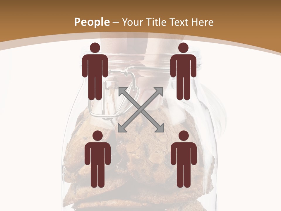 A Hand Taking Cookies From A Glass Jar On White Background PowerPoint Template
