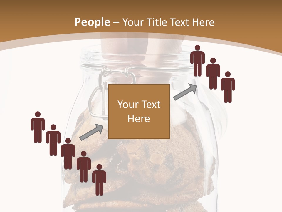 A Hand Taking Cookies From A Glass Jar On White Background PowerPoint Template