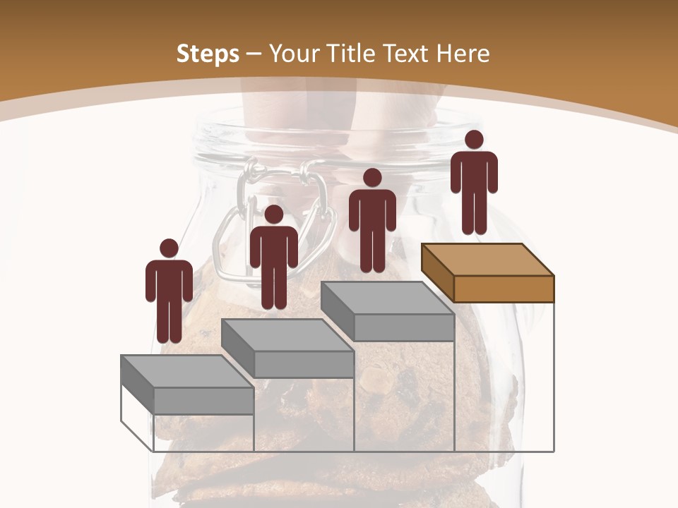 A Hand Taking Cookies From A Glass Jar On White Background PowerPoint Template