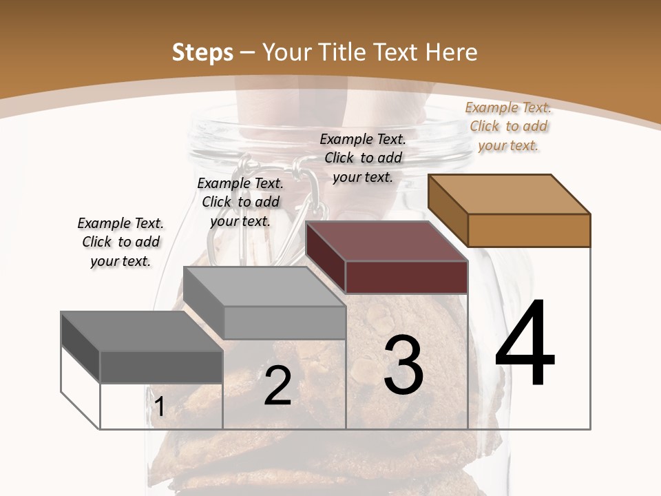 A Hand Taking Cookies From A Glass Jar On White Background PowerPoint Template