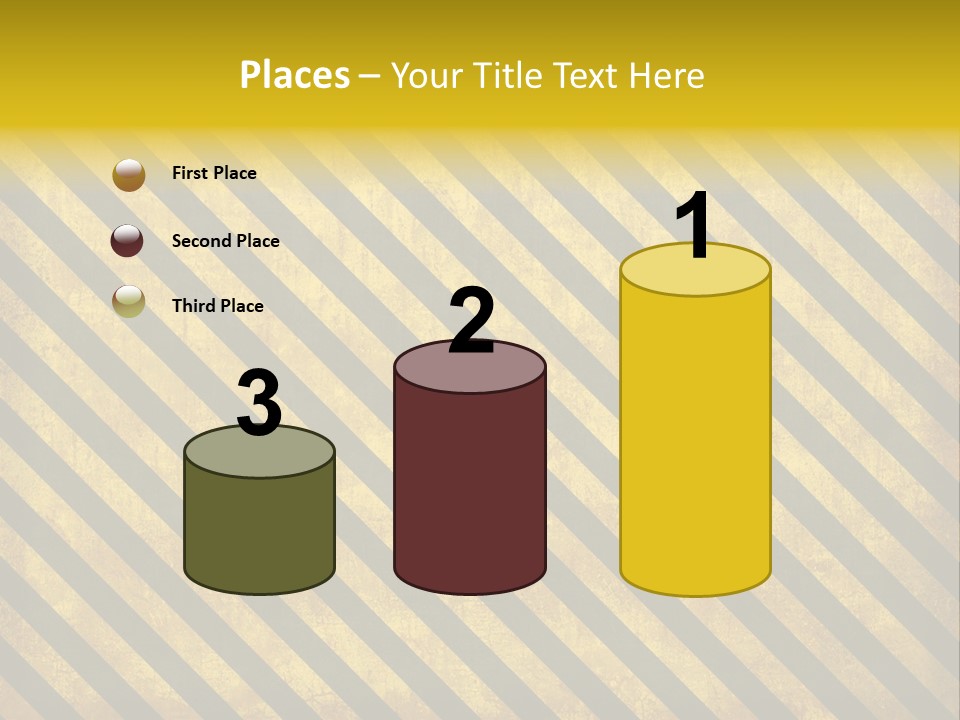 Hazard Stripes Texture That Tiles Seamlessly As A Pattern In Any Direction. PowerPoint Template
