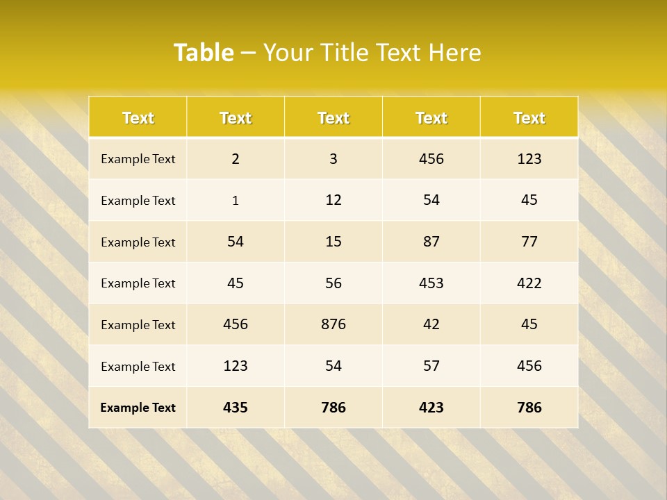 Hazard Stripes Texture That Tiles Seamlessly As A Pattern In Any Direction. PowerPoint Template