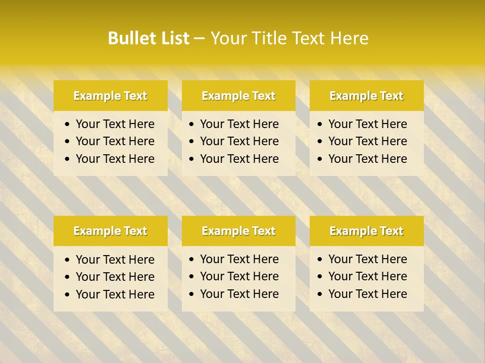 Hazard Stripes Texture That Tiles Seamlessly As A Pattern In Any Direction. PowerPoint Template