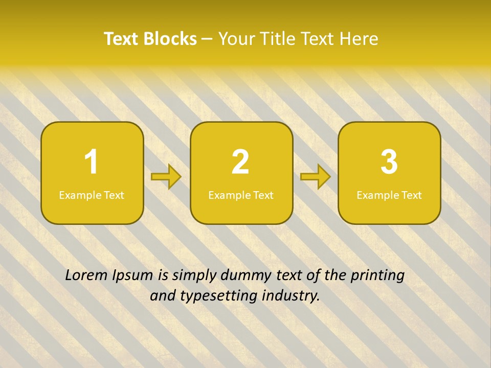 Hazard Stripes Texture That Tiles Seamlessly As A Pattern In Any Direction. PowerPoint Template