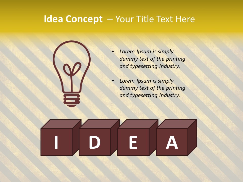 Hazard Stripes Texture That Tiles Seamlessly As A Pattern In Any Direction. PowerPoint Template