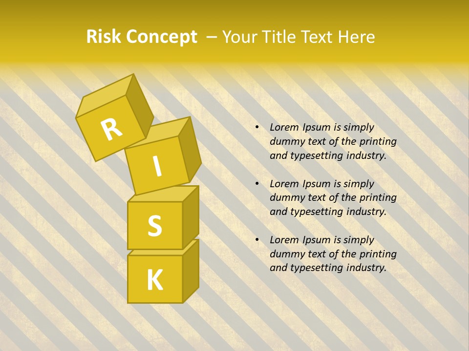 Hazard Stripes Texture That Tiles Seamlessly As A Pattern In Any Direction. PowerPoint Template