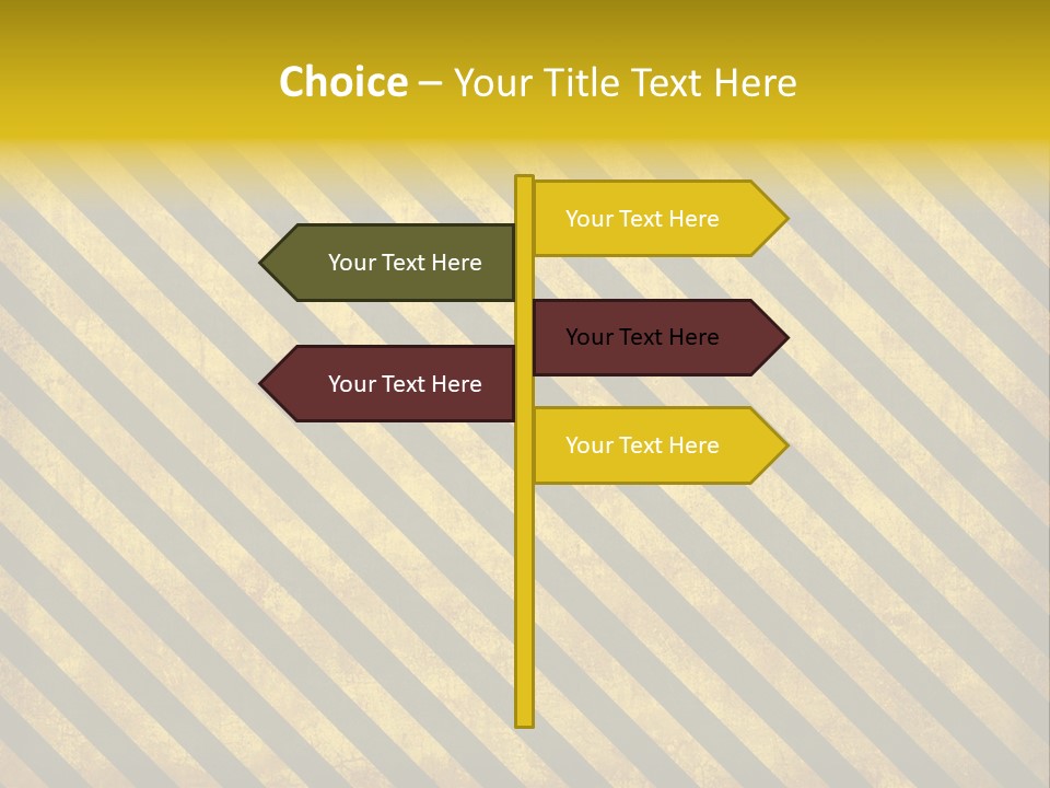 Hazard Stripes Texture That Tiles Seamlessly As A Pattern In Any Direction. PowerPoint Template