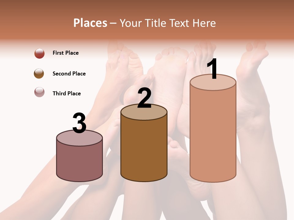 Beautiful Graceful Female Feet, Isolated On A White Background, Please See Some Of My Other Parts Of A Body Images PowerPoint Template