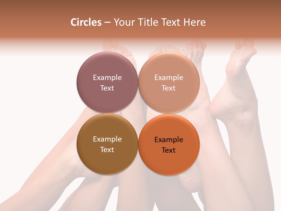 Beautiful Graceful Female Feet, Isolated On A White Background, Please See Some Of My Other Parts Of A Body Images PowerPoint Template