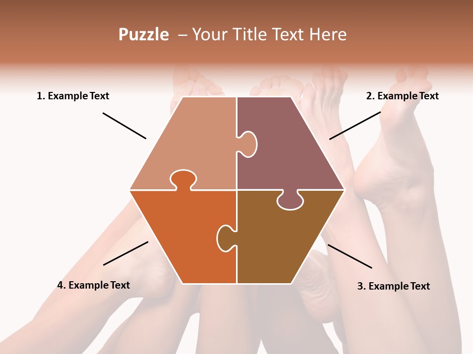 Beautiful Graceful Female Feet, Isolated On A White Background, Please See Some Of My Other Parts Of A Body Images PowerPoint Template