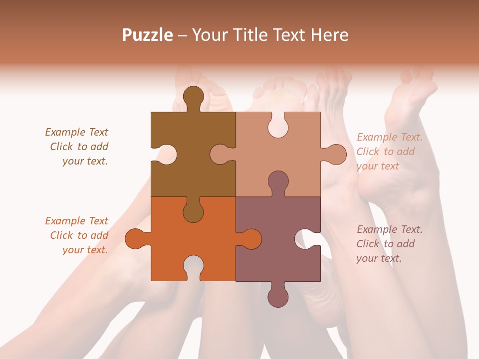 Beautiful Graceful Female Feet, Isolated On A White Background, Please See Some Of My Other Parts Of A Body Images PowerPoint Template