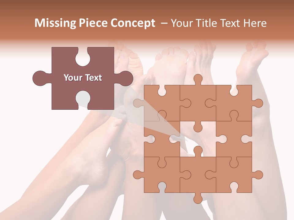 Beautiful Graceful Female Feet, Isolated On A White Background, Please See Some Of My Other Parts Of A Body Images PowerPoint Template