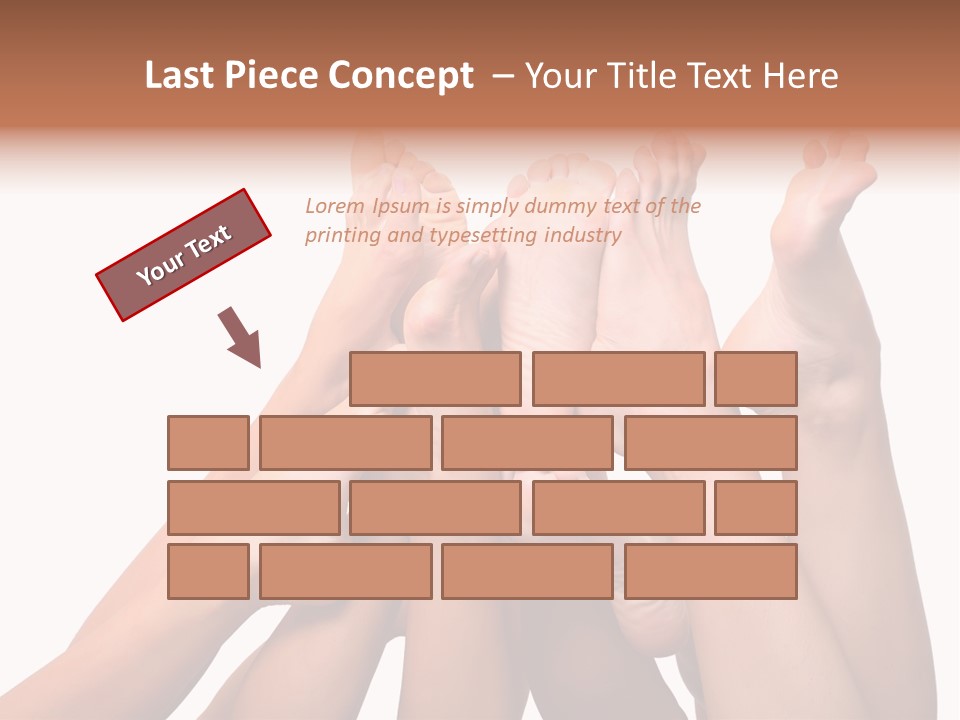 Beautiful Graceful Female Feet, Isolated On A White Background, Please See Some Of My Other Parts Of A Body Images PowerPoint Template