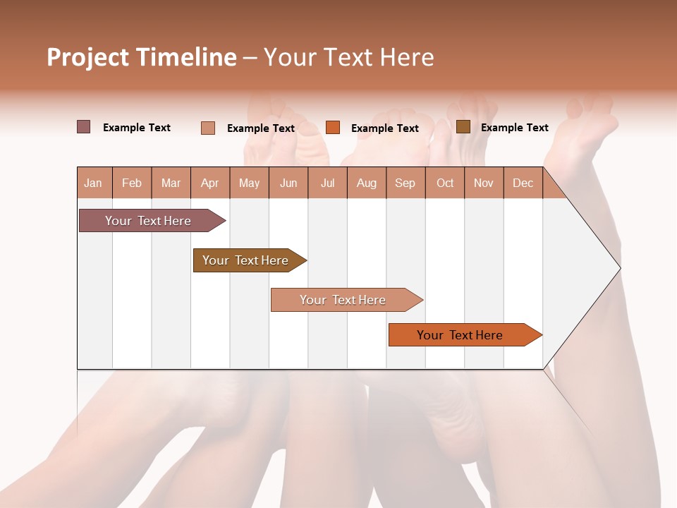 Beautiful Graceful Female Feet, Isolated On A White Background, Please See Some Of My Other Parts Of A Body Images PowerPoint Template