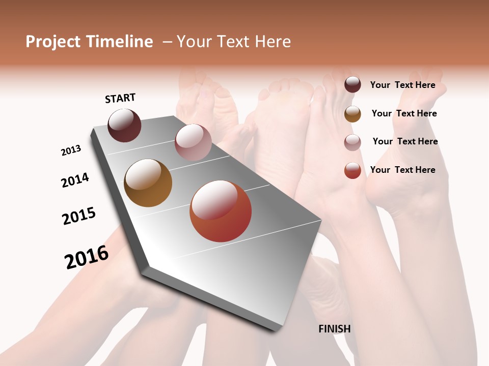 Beautiful Graceful Female Feet, Isolated On A White Background, Please See Some Of My Other Parts Of A Body Images PowerPoint Template