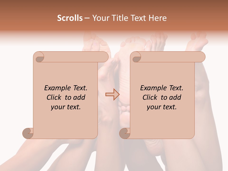 Beautiful Graceful Female Feet, Isolated On A White Background, Please See Some Of My Other Parts Of A Body Images PowerPoint Template