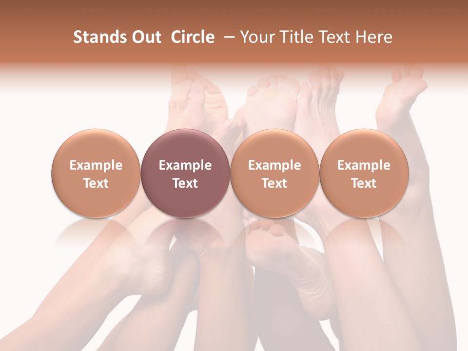 Beautiful Graceful Female Feet, Isolated On A White Background, Please See Some Of My Other Parts Of A Body Images PowerPoint Template