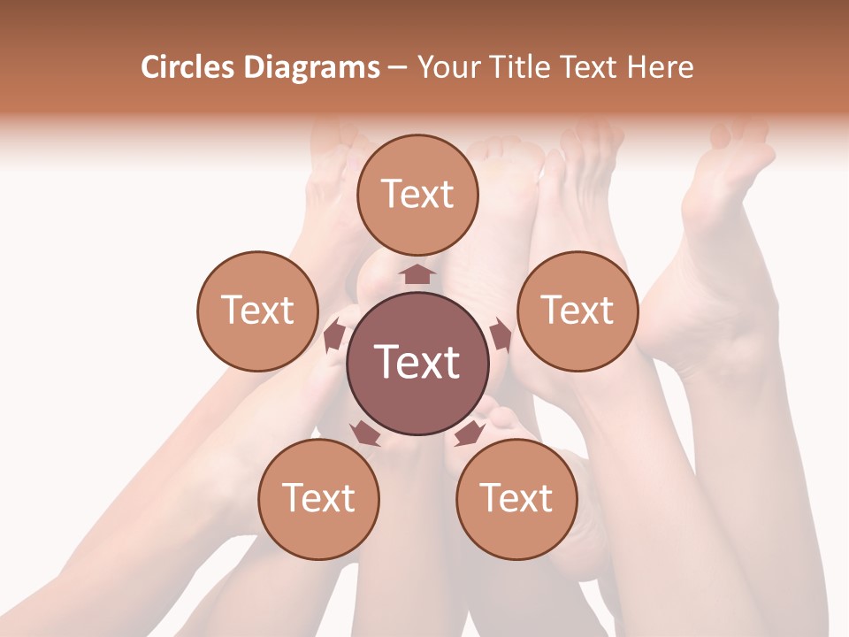 Beautiful Graceful Female Feet, Isolated On A White Background, Please See Some Of My Other Parts Of A Body Images PowerPoint Template