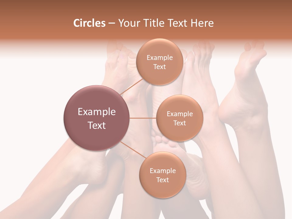 Beautiful Graceful Female Feet, Isolated On A White Background, Please See Some Of My Other Parts Of A Body Images PowerPoint Template