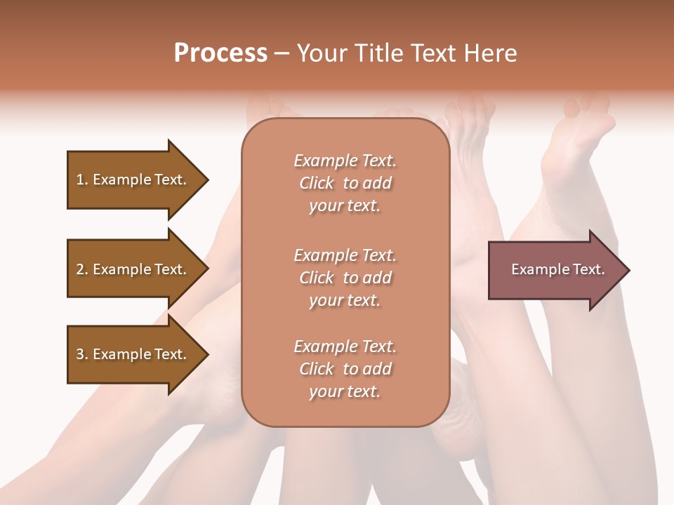 Beautiful Graceful Female Feet, Isolated On A White Background, Please See Some Of My Other Parts Of A Body Images PowerPoint Template