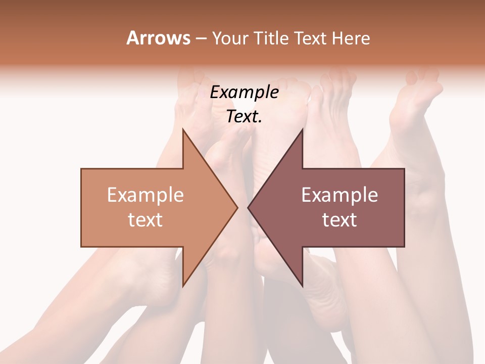 Beautiful Graceful Female Feet, Isolated On A White Background, Please See Some Of My Other Parts Of A Body Images PowerPoint Template