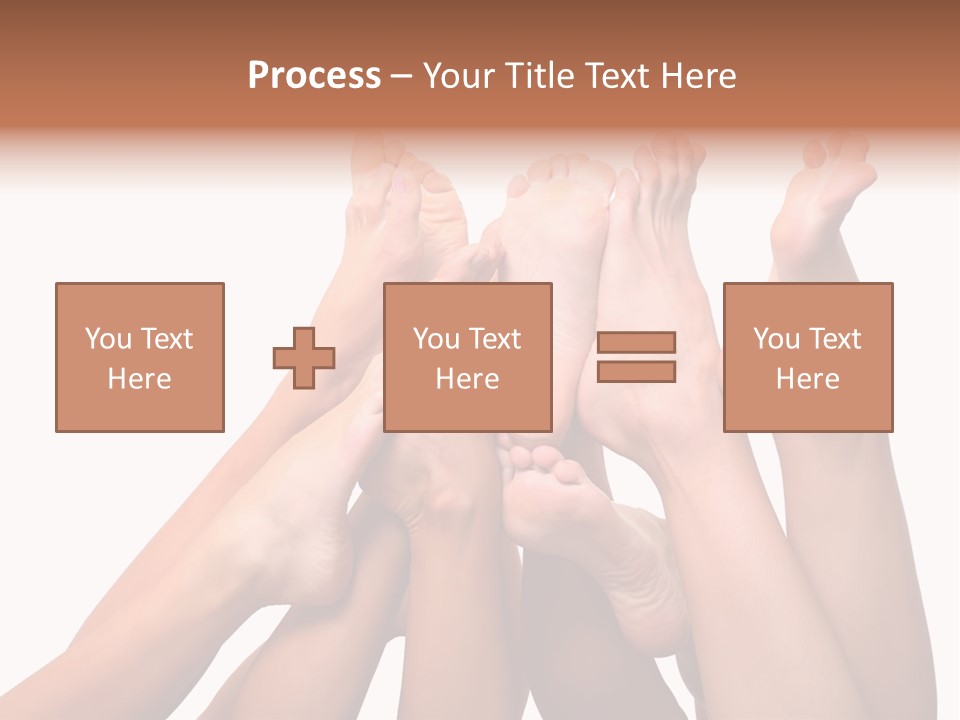 Beautiful Graceful Female Feet, Isolated On A White Background, Please See Some Of My Other Parts Of A Body Images PowerPoint Template