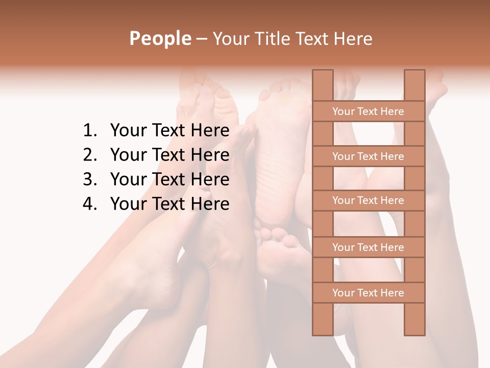 Beautiful Graceful Female Feet, Isolated On A White Background, Please See Some Of My Other Parts Of A Body Images PowerPoint Template