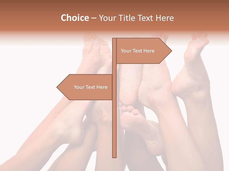 Beautiful Graceful Female Feet, Isolated On A White Background, Please See Some Of My Other Parts Of A Body Images PowerPoint Template