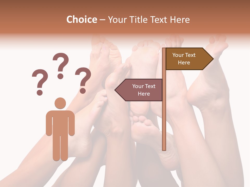 Beautiful Graceful Female Feet, Isolated On A White Background, Please See Some Of My Other Parts Of A Body Images PowerPoint Template