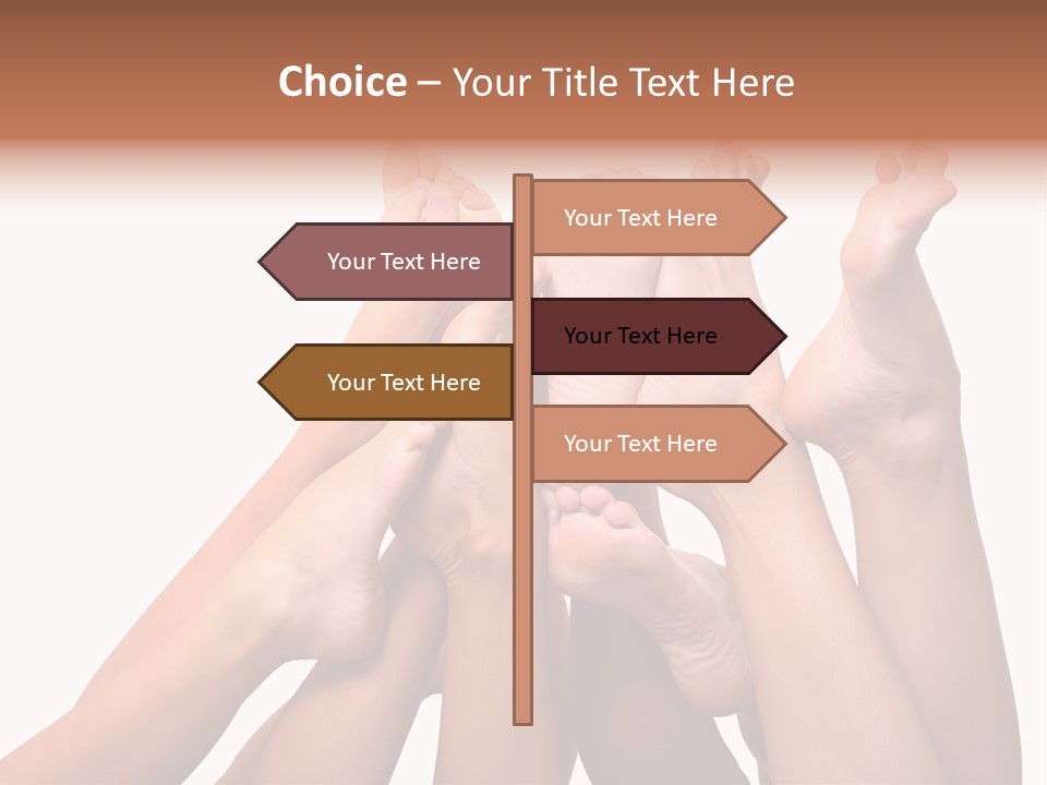 Beautiful Graceful Female Feet, Isolated On A White Background, Please See Some Of My Other Parts Of A Body Images PowerPoint Template